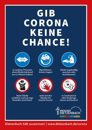 Bild vergrößern: Plakat zu Corona
