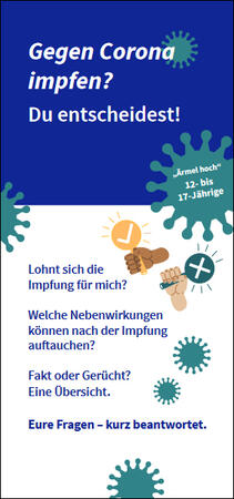 Bild vergrößern: Faltblatt zur Corona-Impfung