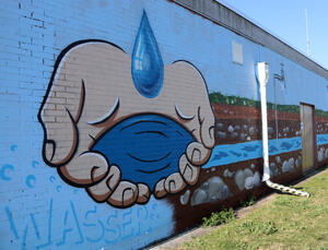 Bild vergrößern: Weltwassertag Graffiti