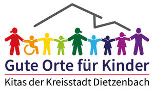 Bild vergrößern: Logo der Dietzenbacher Kitas mit einer Reihe an bunten und unterschiedlichen Menschen.