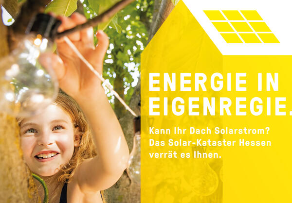 Plakat zur Kampagne "Machen auch Sie Ihr Dach zum Solargenerator"