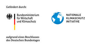 Bild vergrößern: Logos des Bundesministeriums für Wirtschaft und Klimaschutz und der Nationalen Klimaschutz Initiative nebeneinanderstehend
