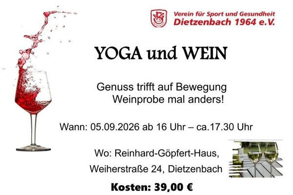 Bild vergr&ouml;&szlig;ern: Yoga und Wein